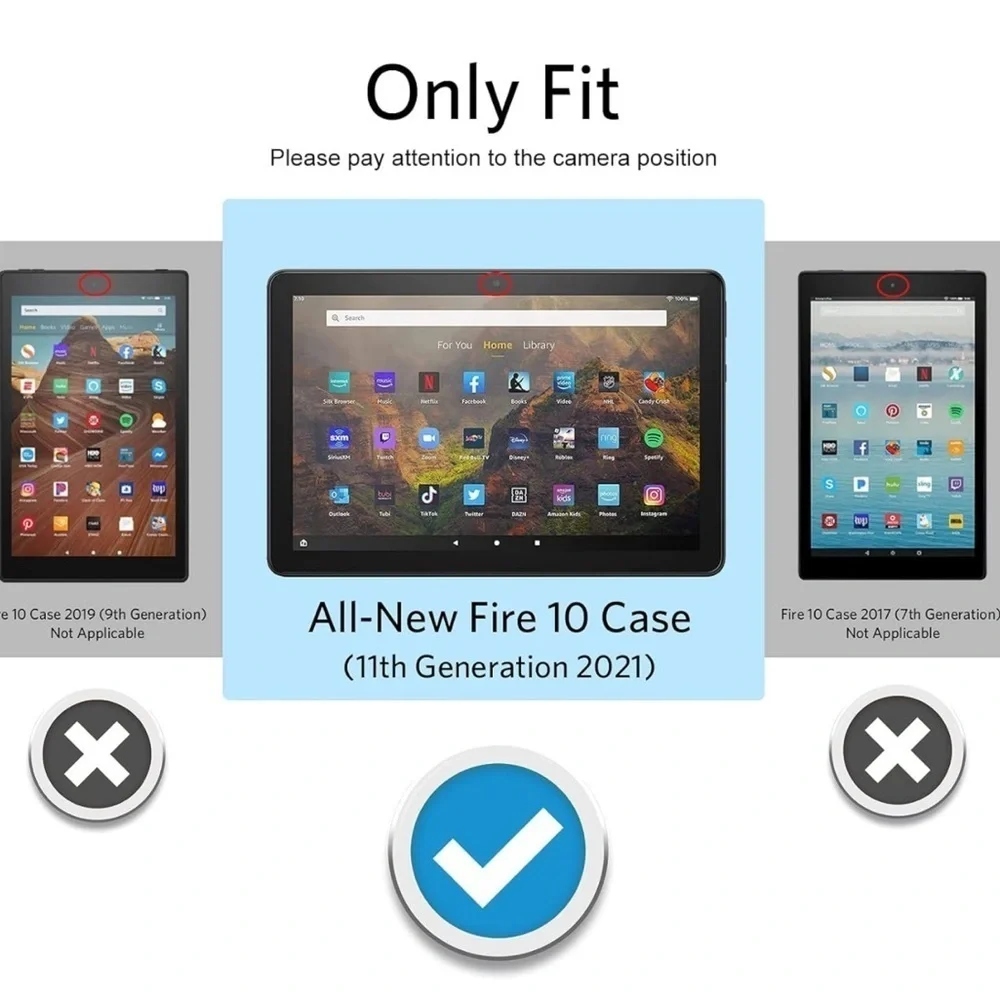 🖤Case for All New Fire HD 10 Tablet 11th Generation and Fire HD 10 Plus 2021🖤